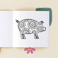 Load image into Gallery viewer, Flowered Farm Friends: Cheerful Coloring Book
